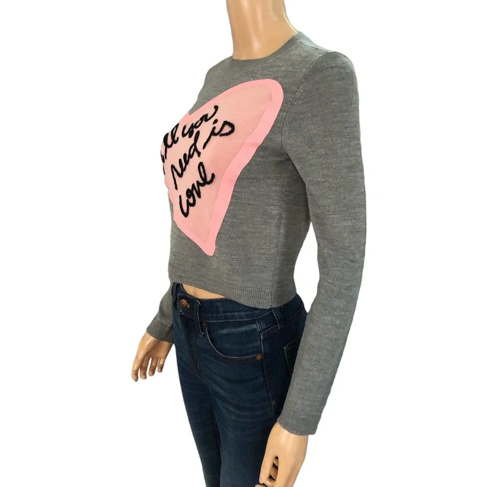 Alice + Olivia The Beatles Nokia Sweater Pullover Wool Embroidered - Picture 4 of 8